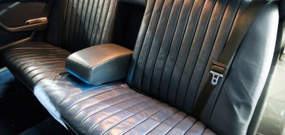 Leather back seat of the Mercedes Benz 450 SEL 6.9 1976