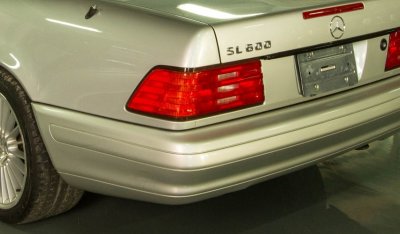 Close up of the Mercedes Benz SL600 1998 rear view