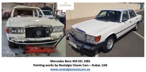 MB 450 SEL 1981 - Painting Works by Nostalgia Classic Cars