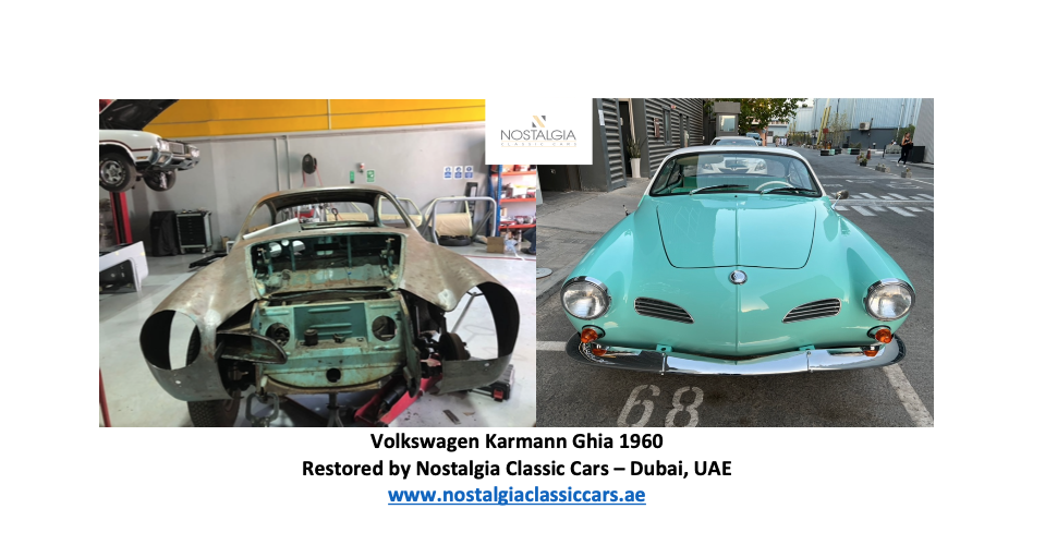 Volkswagen Karmann Ghia 1960 - Restoration Project - before & after