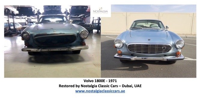 Restoration Project - Volvo 1800E 1971 - before & after